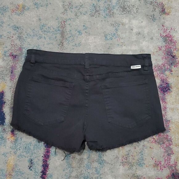 Billabong Lace up Denim Shorts in Charcoal Black Size 27 - Picture 7 of 14